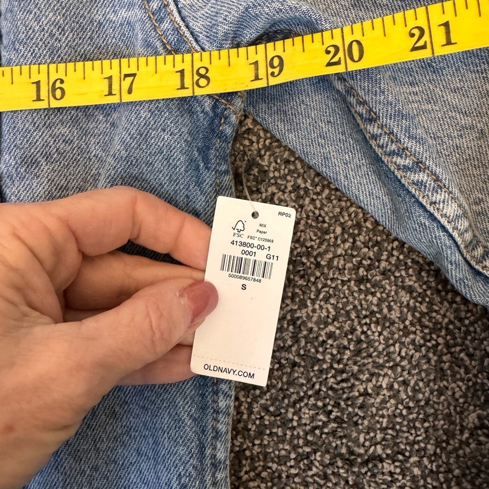 NWTS Old Navy Women's Light Blue Jean Jacket Classic Button Up Size Small - Picture 9 of 13